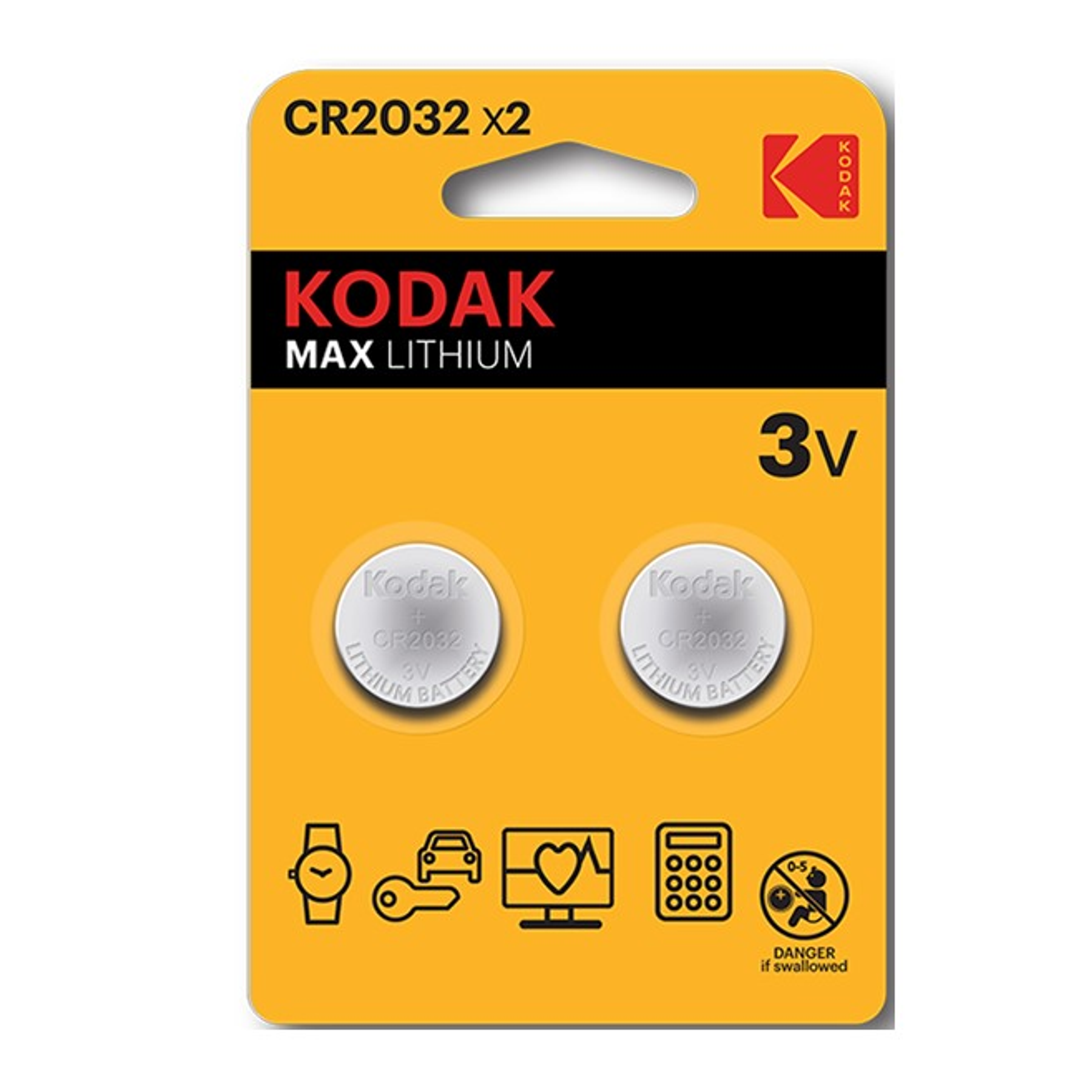 Pilhas Kodak Ultra Lítio CR2032 (2)