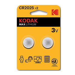 Pilhas Kodak Ultra Lítio CR2025 (2)
