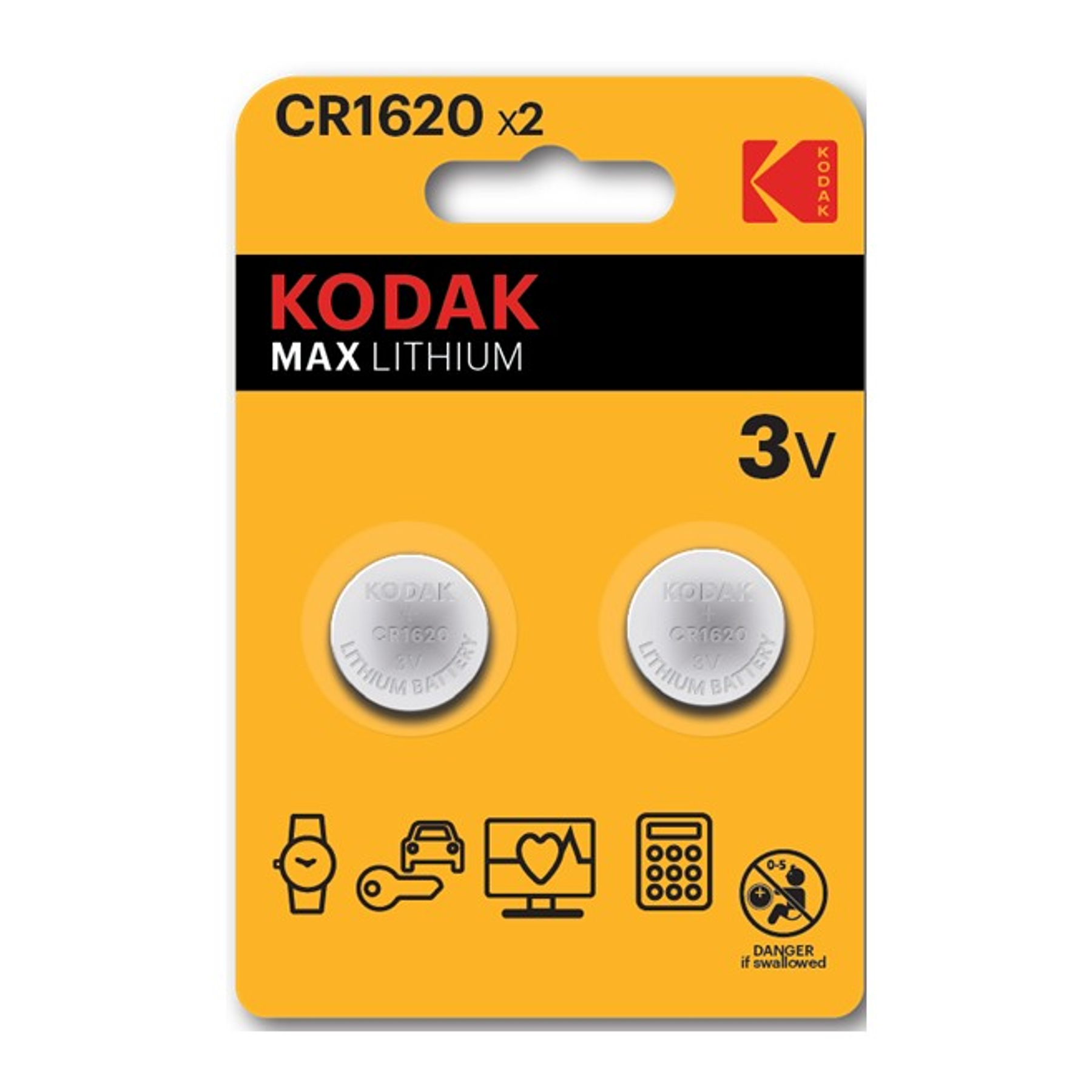 Pilhas Kodak Ultra Lítio CR1620 (2)