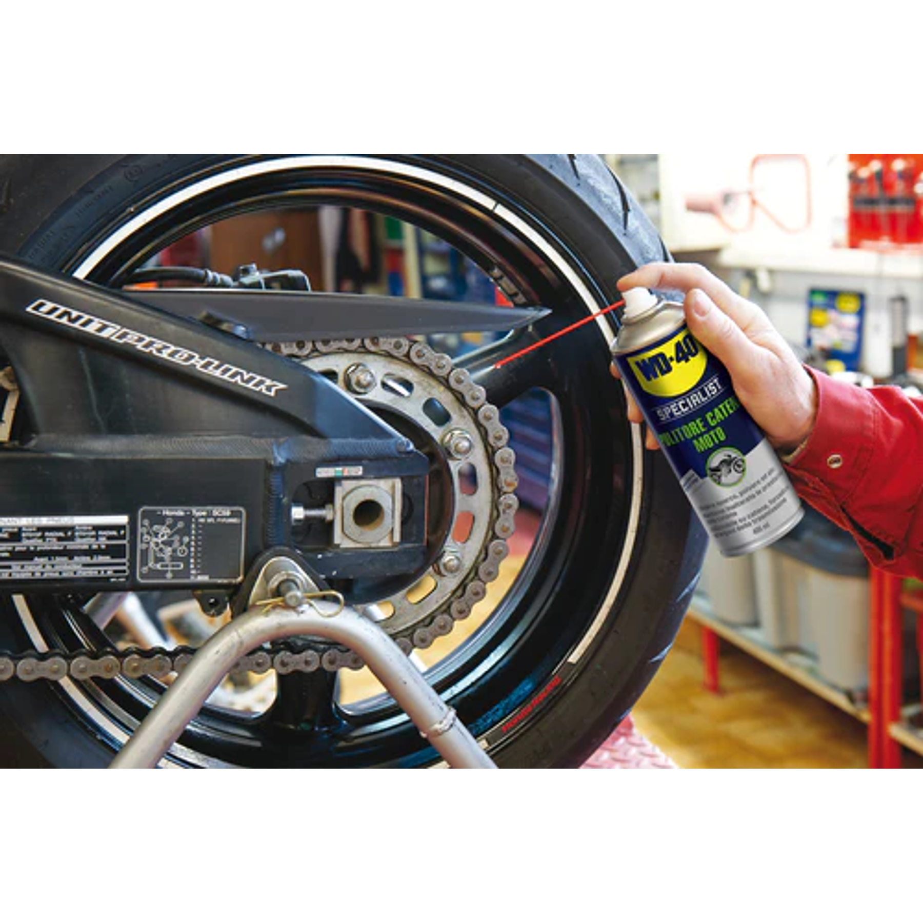 Limpa Correntes para Moto WD-40 Specilaist Motorbike 400 ml