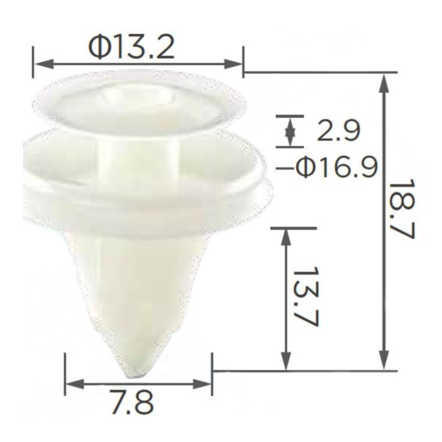 Molas de Fixação em Plástico C275 (embalagem com 50 molas)