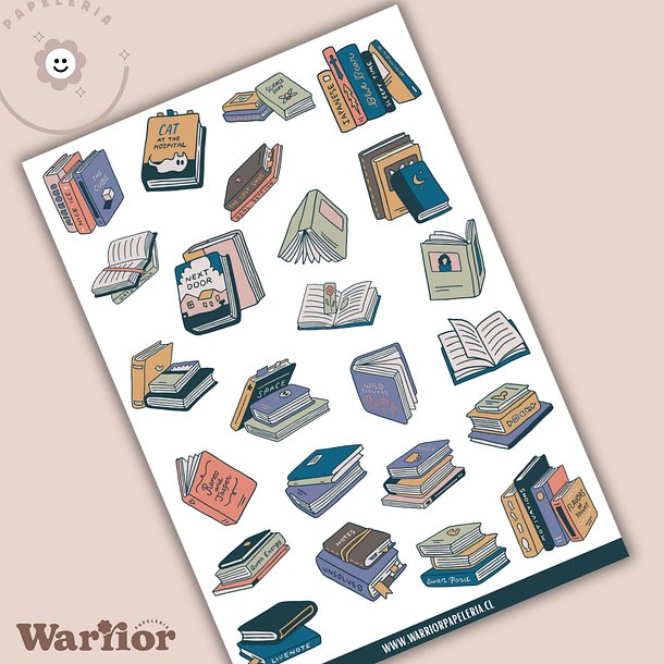 Lámina de Stickers Reading Vibes