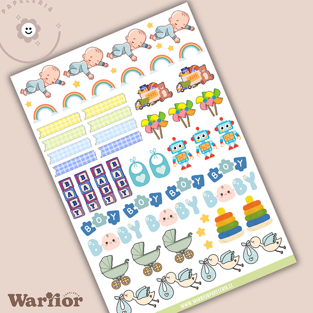 Lámina Stickers Baby Boy