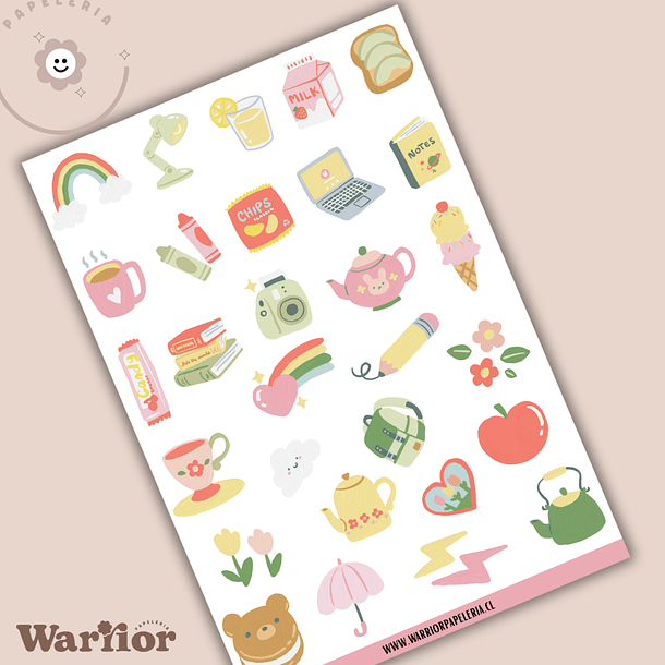 Lámina de Stickers Dulces Momentos