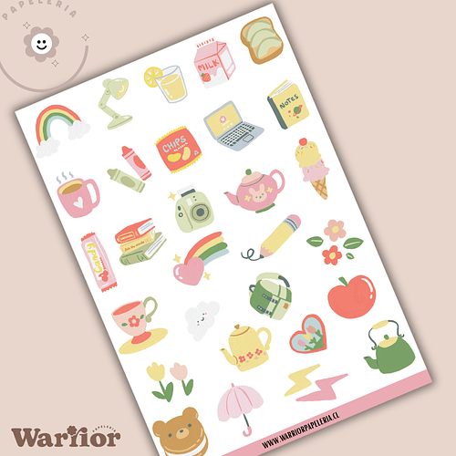 Lámina de Stickers Dulces Momentos