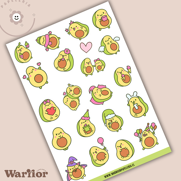 Lámina Stickers Paltitas Cute