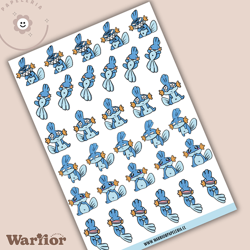 Lámina de Stickers Mudkip