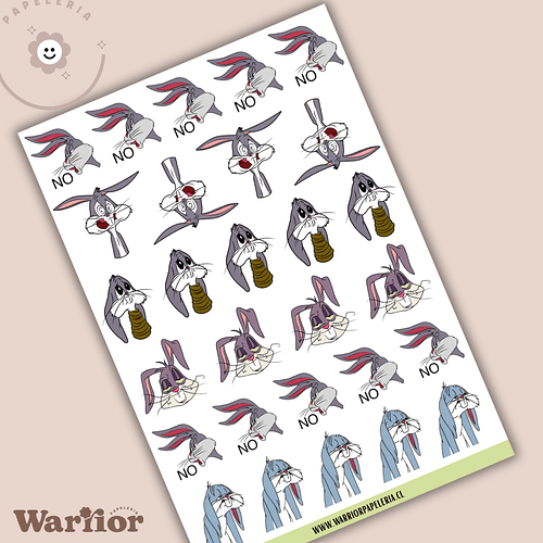 Lámina de stickers Bugs Bunny