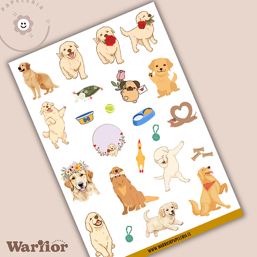 Lámina de Stickers Golden Lovers