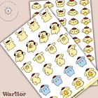 Pack de 2 láminas de stickers Pompompurin Vibes 1