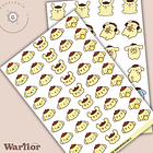 Pack de 2 láminas de stickers Pompompurin Vibes 2
