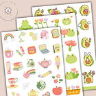 Pack de 3 Láminas de Stickers –  Cute 2