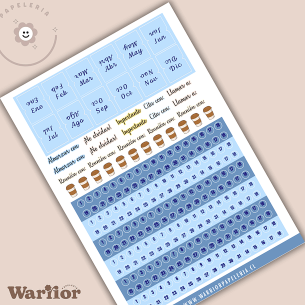 Lámina Stickers Planificación Sin Fecha 3