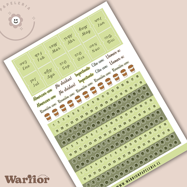 Lámina Stickers Planificación Sin Fecha 4