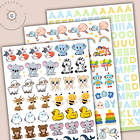 Pack de 3 láminas de Stickers Baby Memories 1