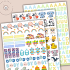 Pack de 3 láminas de Stickers Baby Memories 3