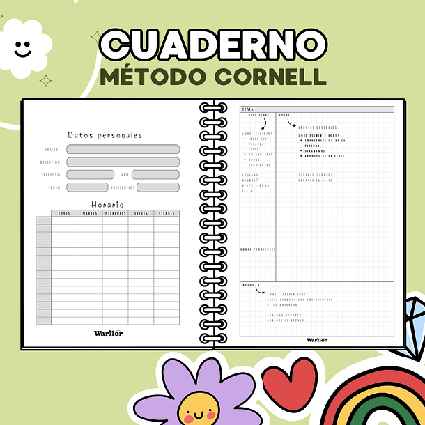 Cuaderno Método Cornell Personalizado B5 2