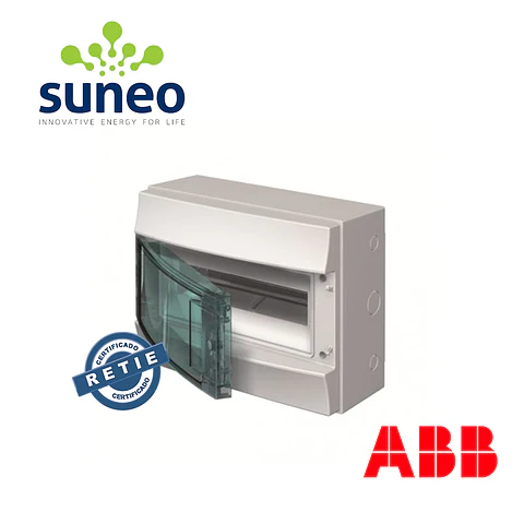 Tablero de sobreponer ABB 12 MODULOS IP65 - RETIE