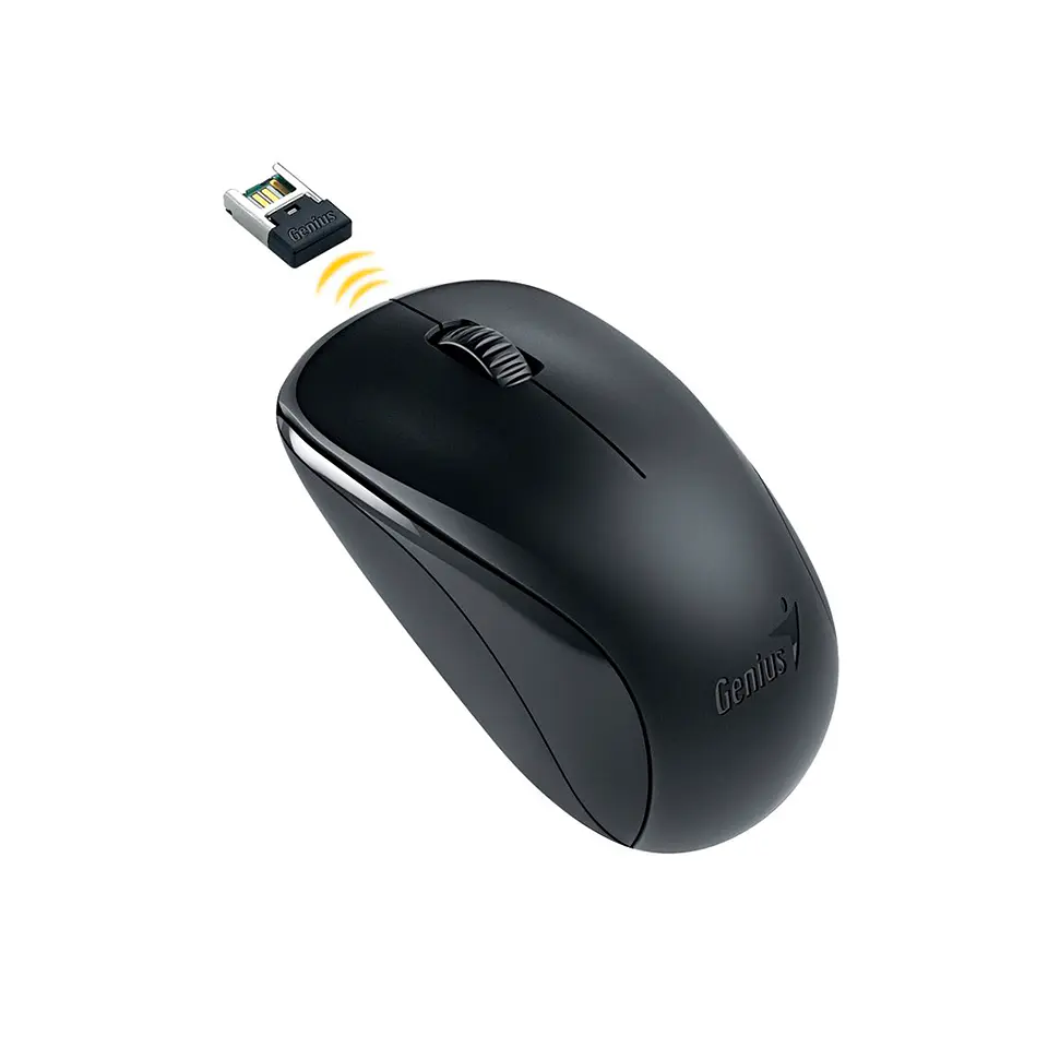 Mouse Inalámbrico Wireless Genius NX-7000, receptor USB, BlueEye, Negro 2