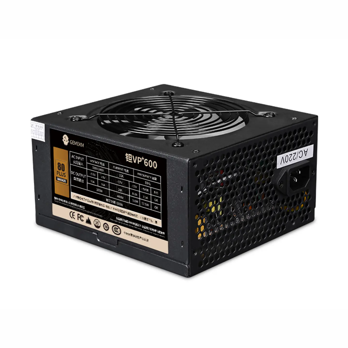 Fuente de poder WJ Coolman 600w plus bronze 1