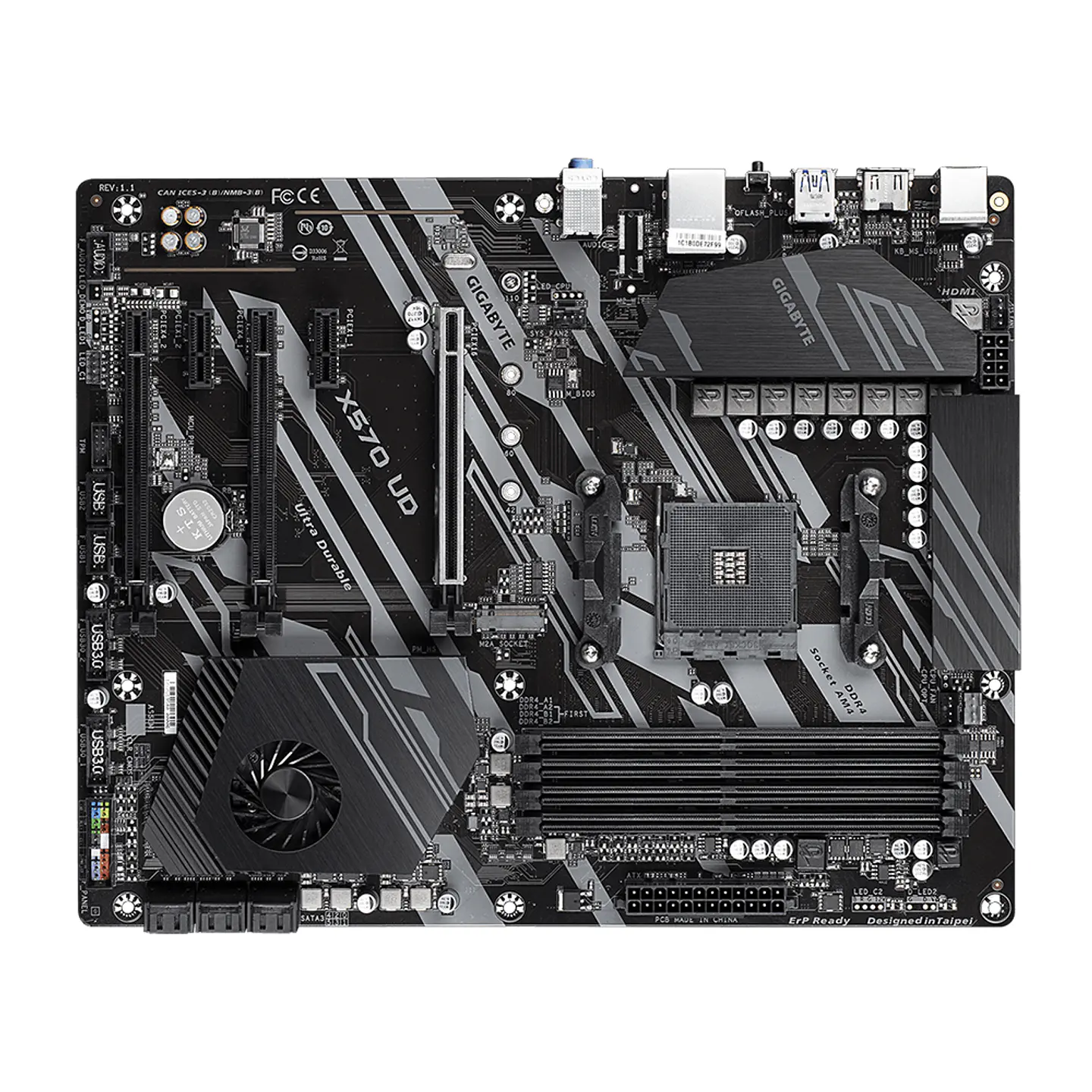 Placa Madre Gigabyte X570 UD (AM4, DDR4 2133/4000MHz, M.2, ATX) 3