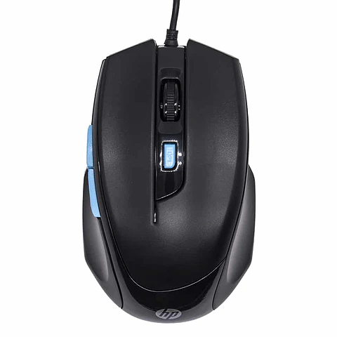 Mouse Gamer Ergonómico HP M150 (Óptico, 1600dpi, 6 Botones, USB, Negro)