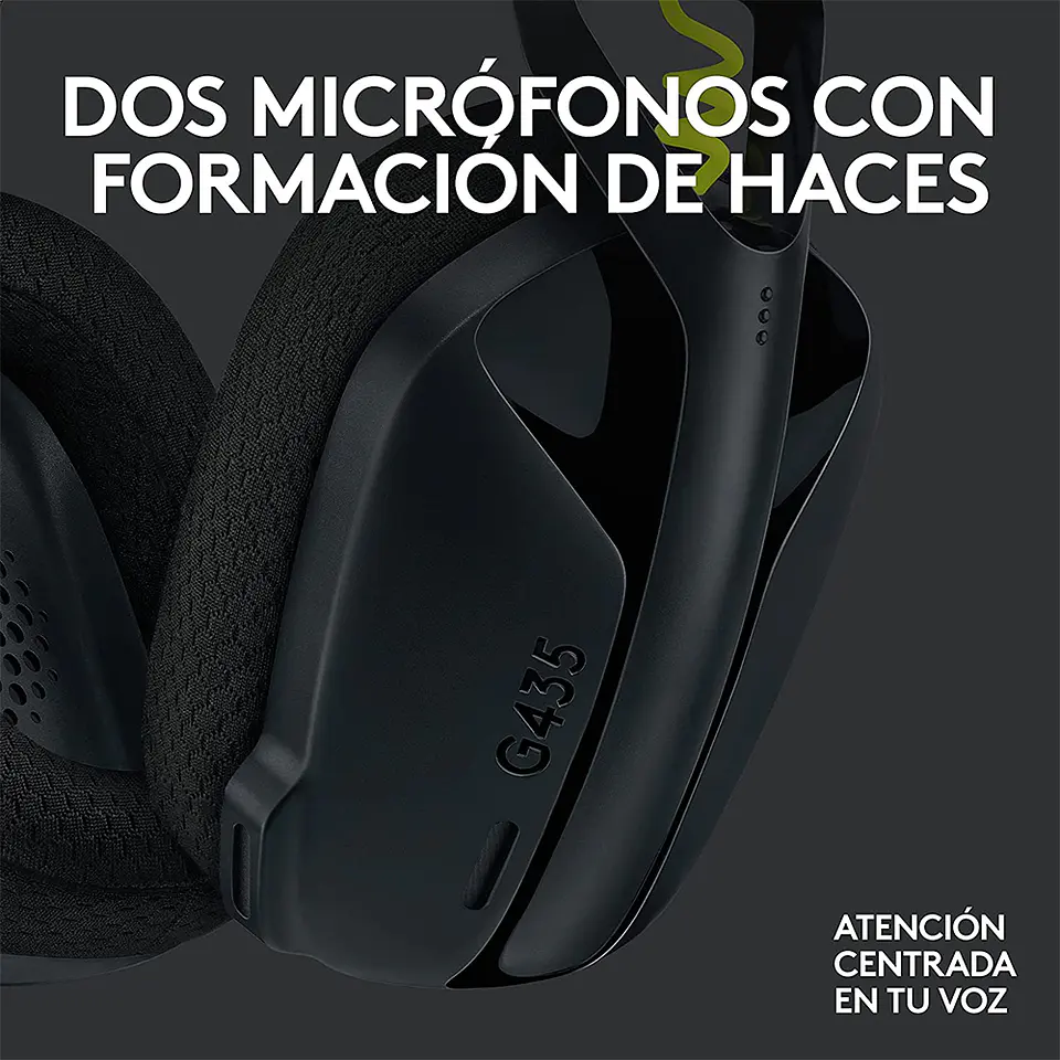 Audífonos Gamer Inalámbricos Logitech G435 (Dongle USB, Bluetooth) - Negro 5