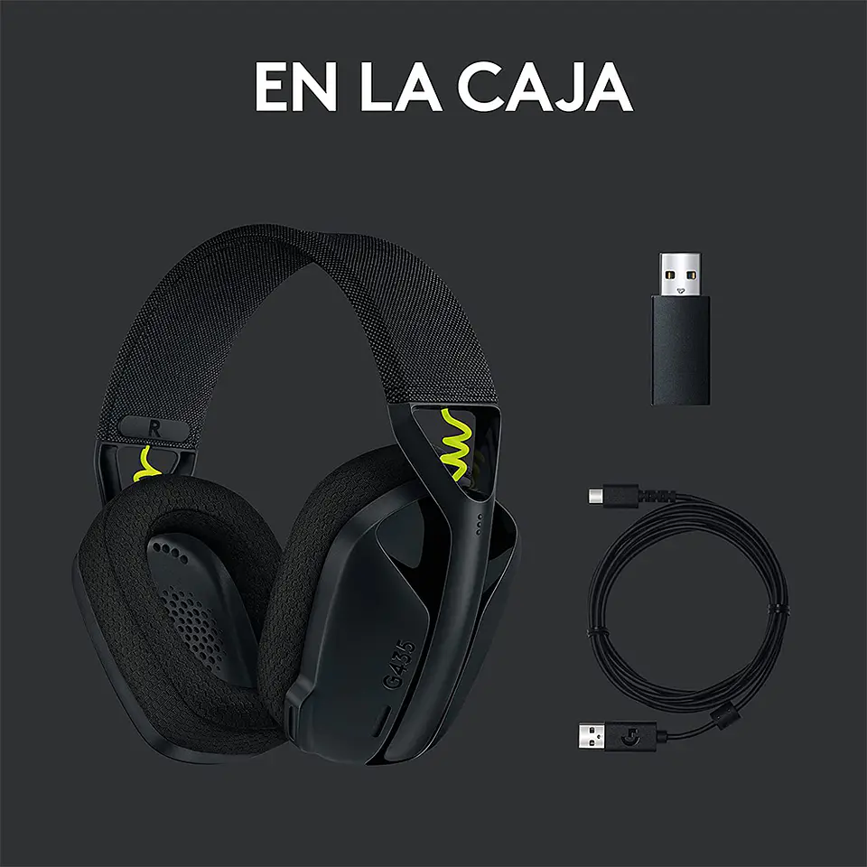 Audífonos Gamer Inalámbricos Logitech G435 (Dongle USB, Bluetooth) - Negro 7