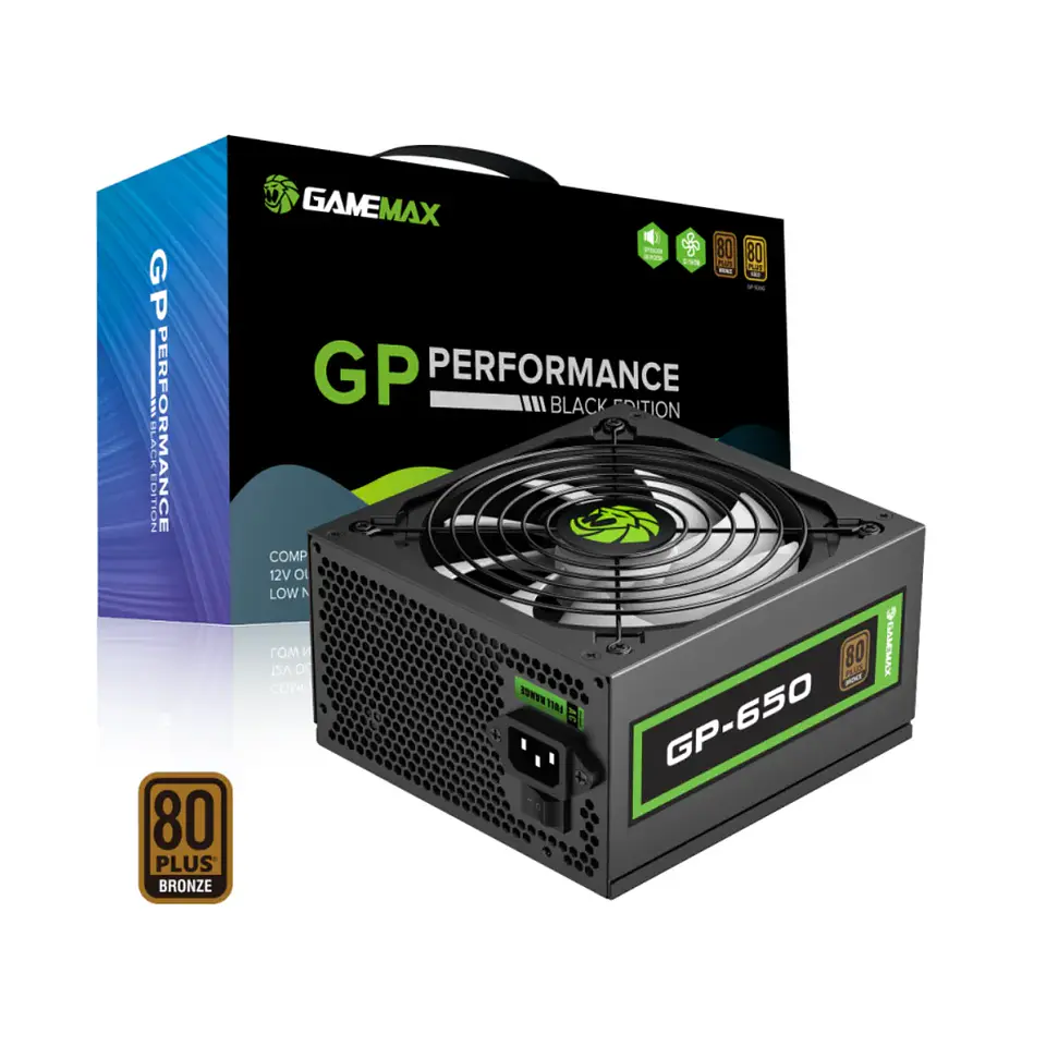 Fuente de Poder GameMax Black Edition GP-650 de 650W 80+ Bronce, ATX 1