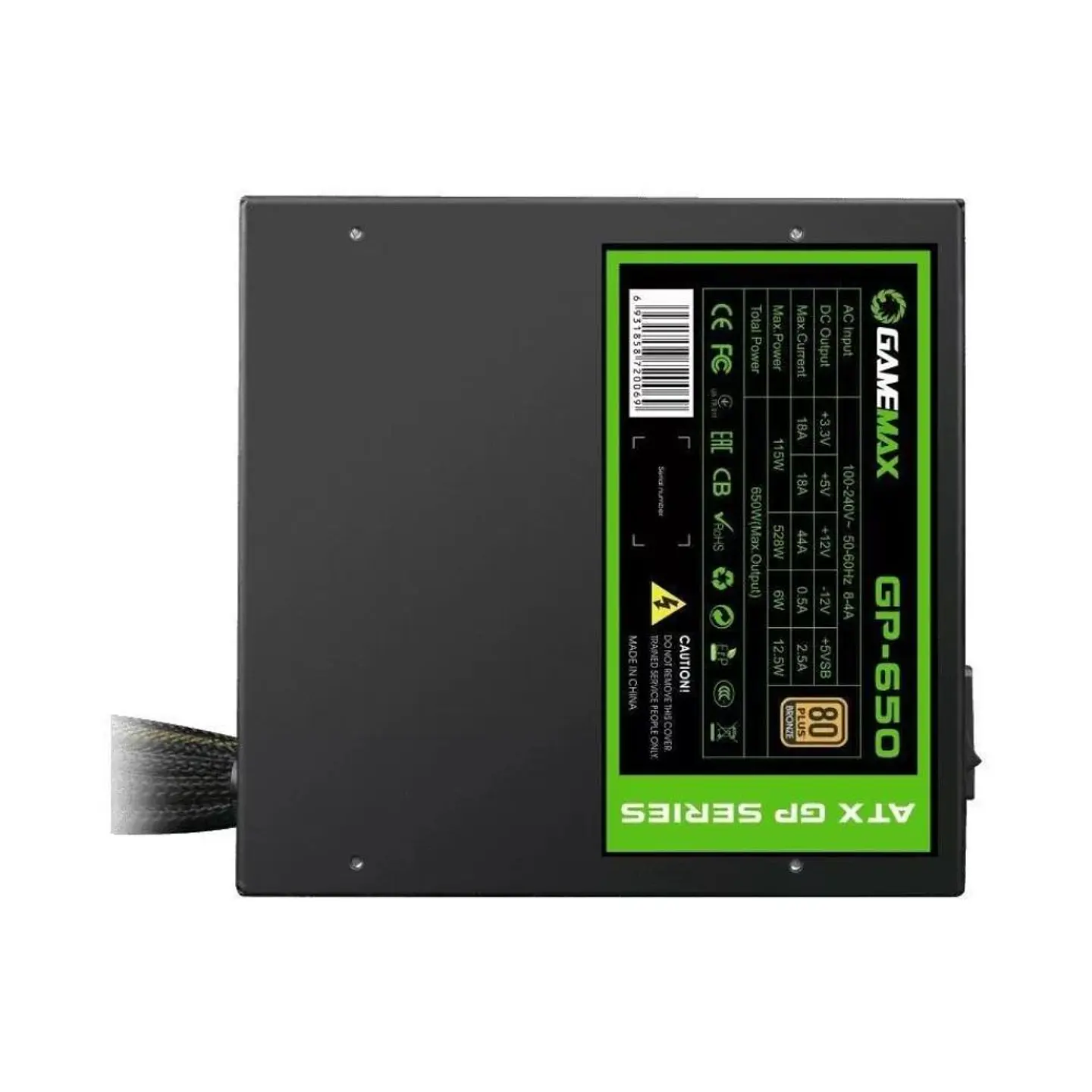 Fuente de Poder GameMax Black Edition GP-650 de 650W 80+ Bronce, ATX 4