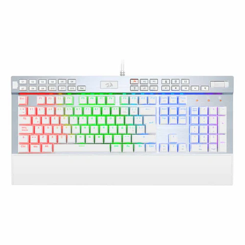 Teclado Redragon gamer mecánico Yama White K550W-SP
