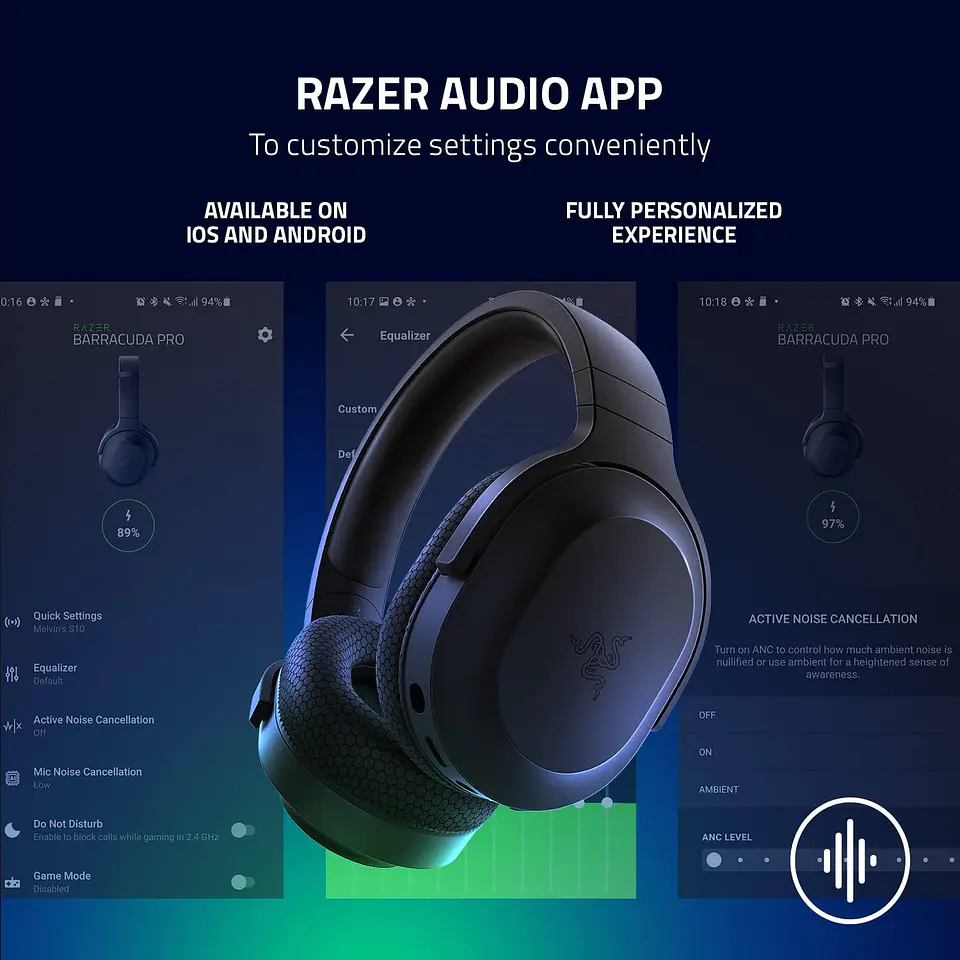 Audífonos Razer Barracuda X 2022, 7.1, BT/Dongle USB, Negro 3