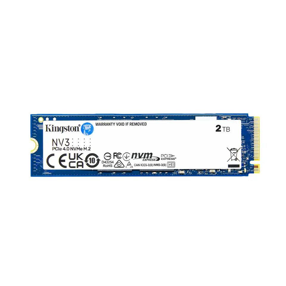 Unidad SSD Kingston NV3 2TB M.2 6000 MB/s NVMe PciE-4 3D NAND 1