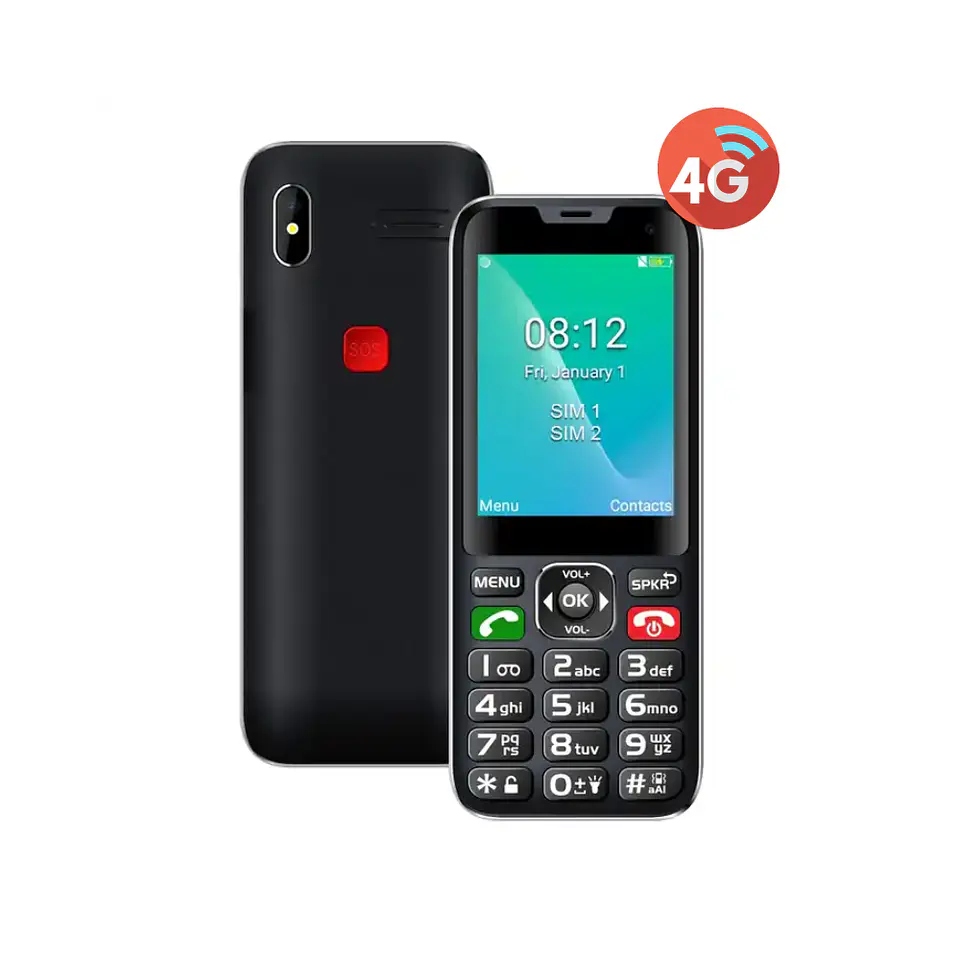 Teléfono celular Senior Adulto Mayor 4G, Dual SIM, pantalla 2.8