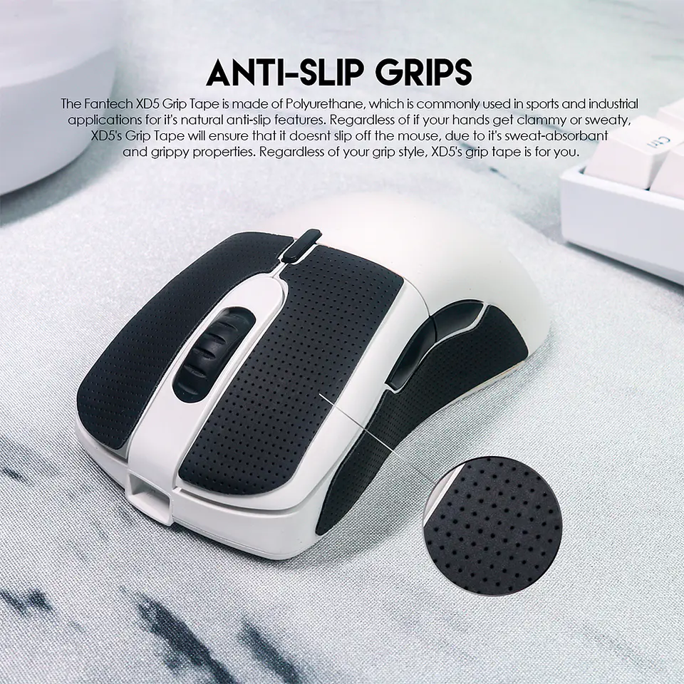 Mouse Inalámbrico Wireless Fantech Helios XD5 RGB 72gr White 6