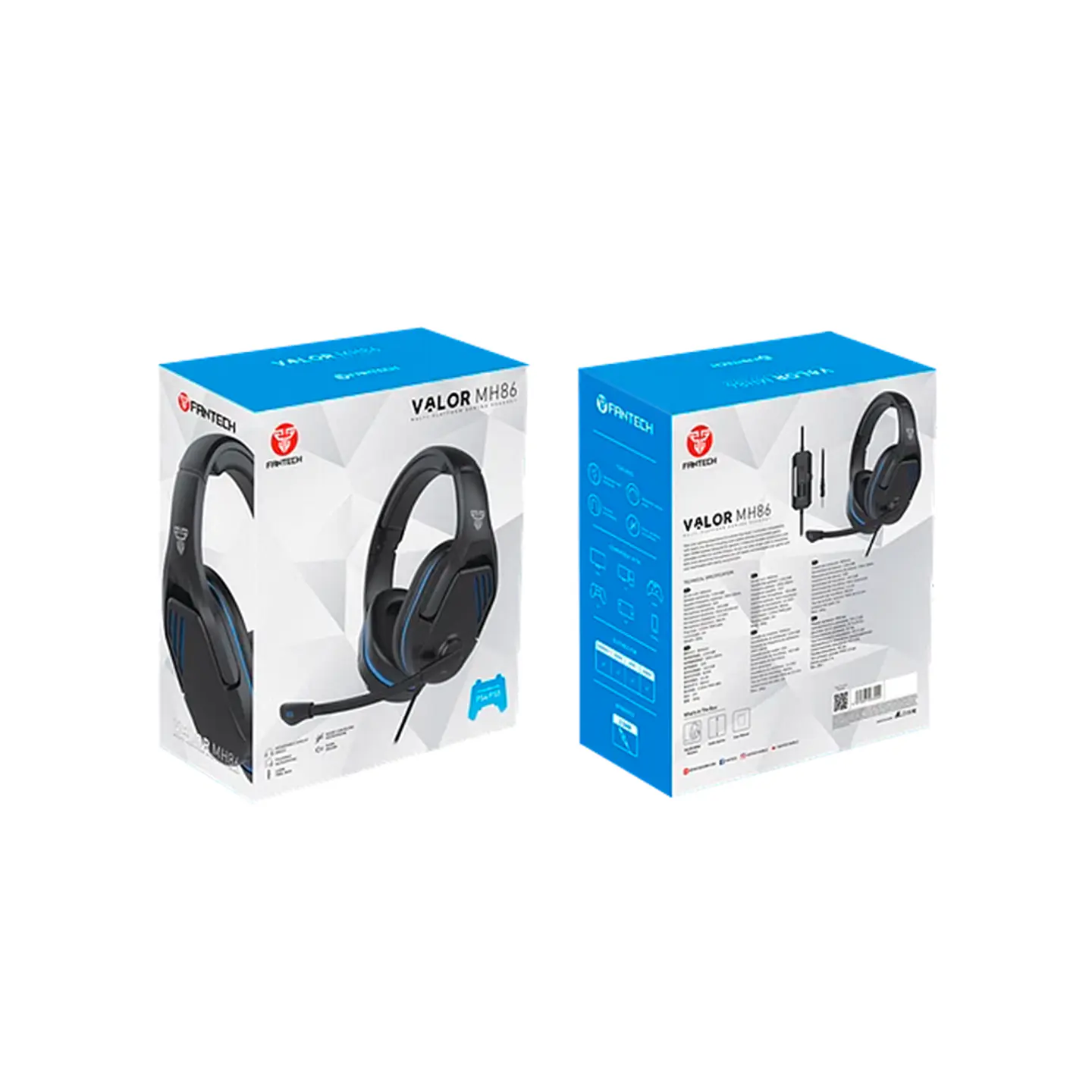 Audífono Gamer Fantech Valor MH86 Blanco conexión jack 3.5m 6
