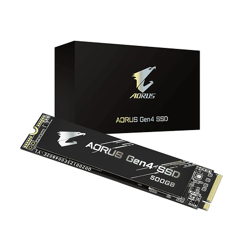 Disco Sólido SSD Gigabyte AORUS Gen4 - 500GB (NVMe, Gen4, 5000/2500 MB/s)