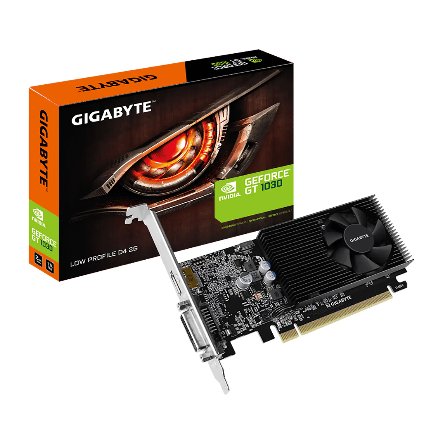 Tarjeta Video Gigabyte Nvidia GT 1030 Low Profile 2G PCIe 3.0 1