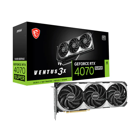 Tarjeta de Video MSI RTX 4070 Super Ventus 3X 12G GDDR6X OC