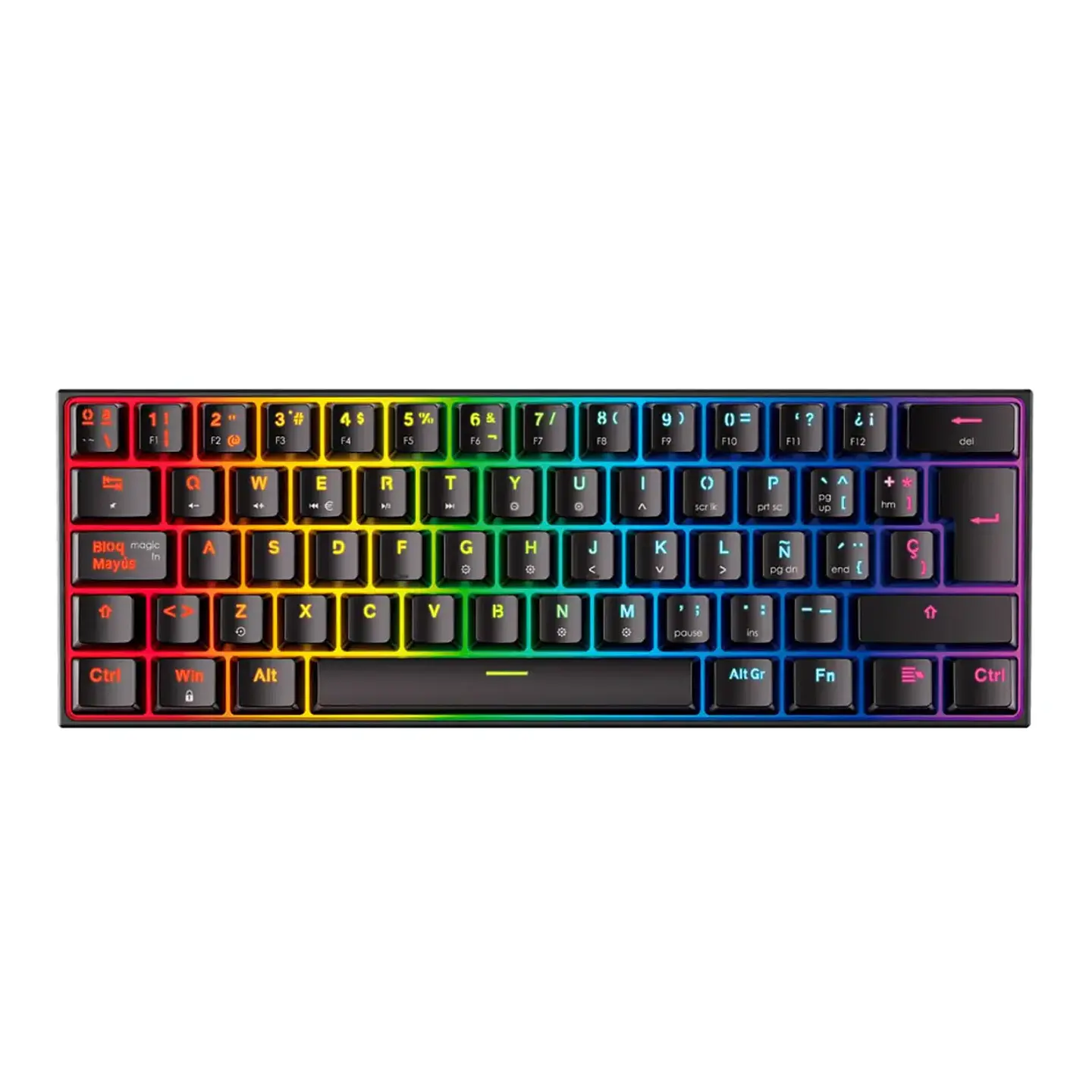 Teclado Mecánico al 60% Fantech MAXFIT61 MK857 Black Edition 1