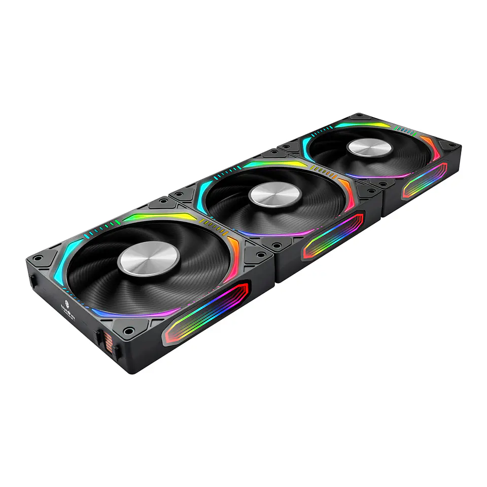 Kit 3 Ventiladores Kronos ARGB Magnéticos Pc, 120mm - Black 1