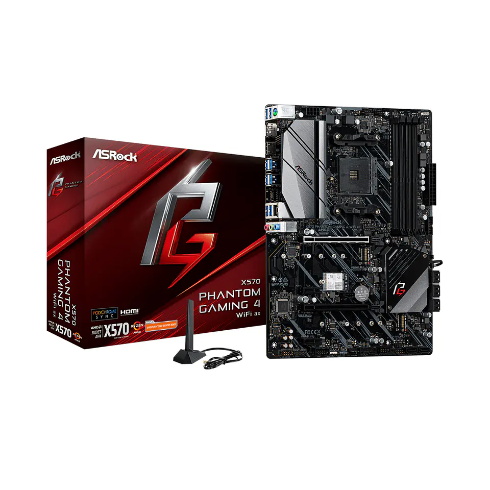 Placa Madre ASRock X570 PHANTOM GAMING 4 WIFI AX - AM4, ATX 1