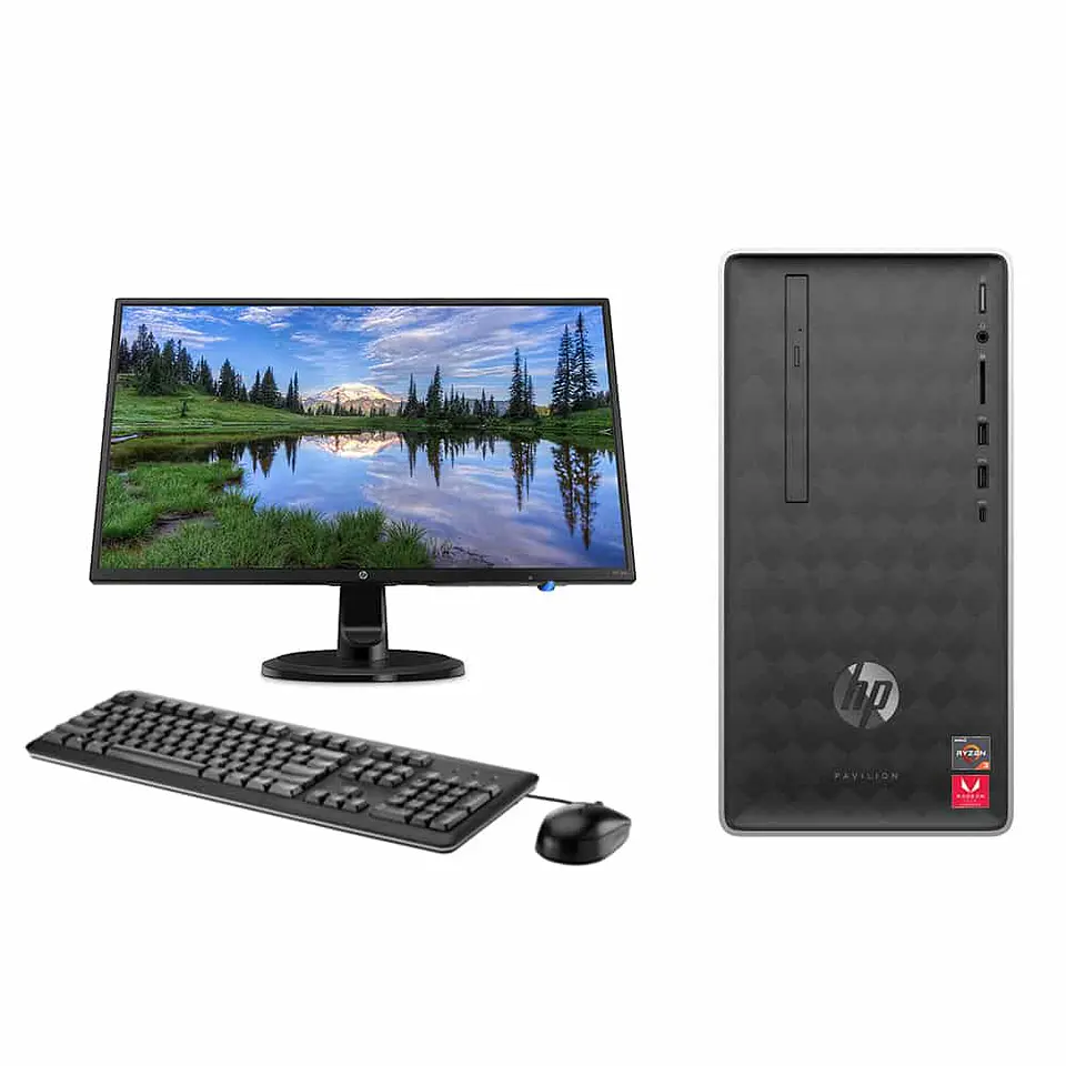 PC HP Pavilion 590 AMD Ryzen 3, 8GB RAM ,1TB + Monitor HP 24