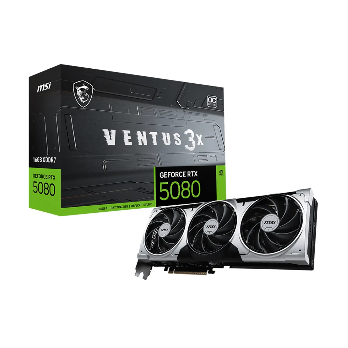 Tarjeta de Video MSI RTX 5080 16G GDDR7 Ventus 3X OC Plus 1