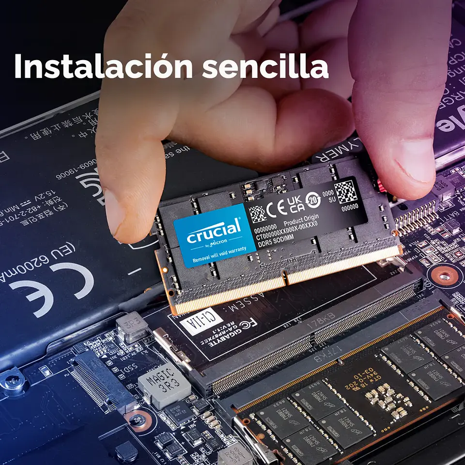 Memoria Ram Crucial 8GB DDR5 5600Mhz CL45 Sodimm (Openbox) 3