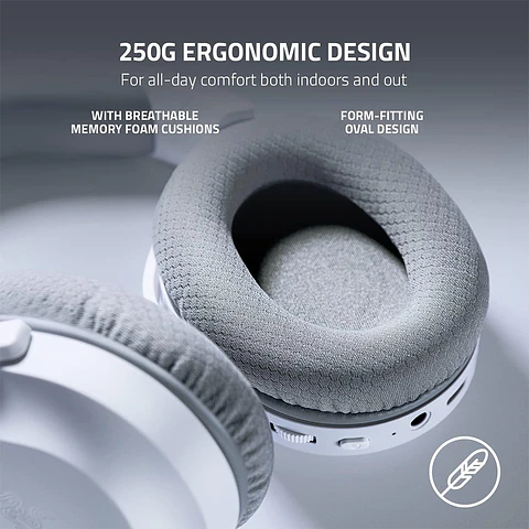 Audifonos Razer Barracuda X Mercury, Inalámbricos, Blanco