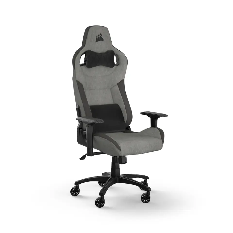 Silla Corsair T3 RUSH Fabric 2023, hasta 120Kg, Gris/carbón 1
