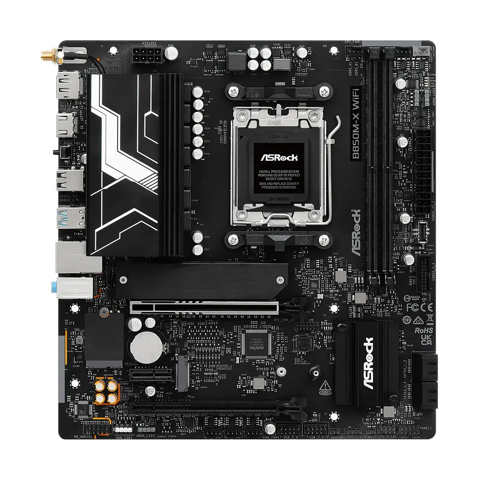 Placa Madre ASRock B850M-X WiFi R2.0 DDR5, AM5, M.2 ATX PciE-5 2