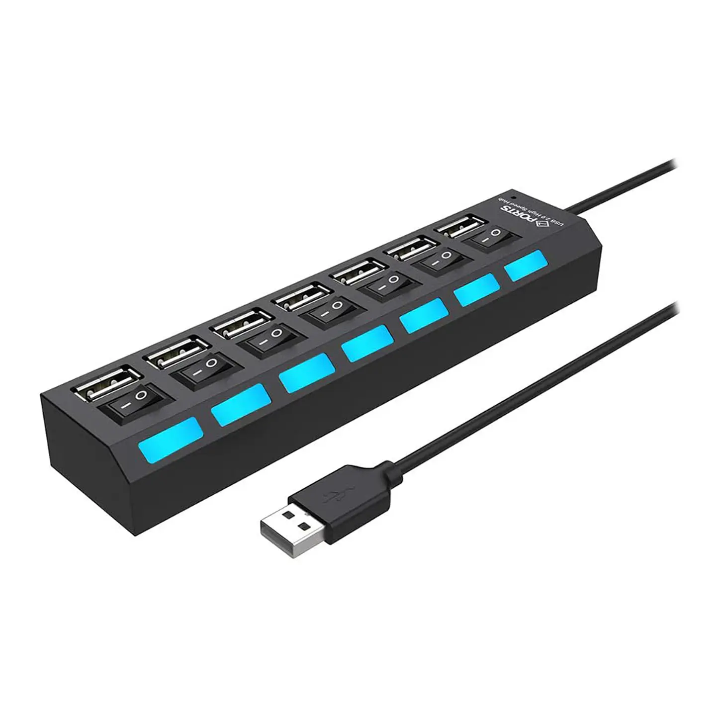 Hub 7 puertos USB 2.0 con interruptores individuales 1