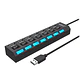 Hub 7 puertos USB 2.0 con interruptores individuales - thumbnail 1